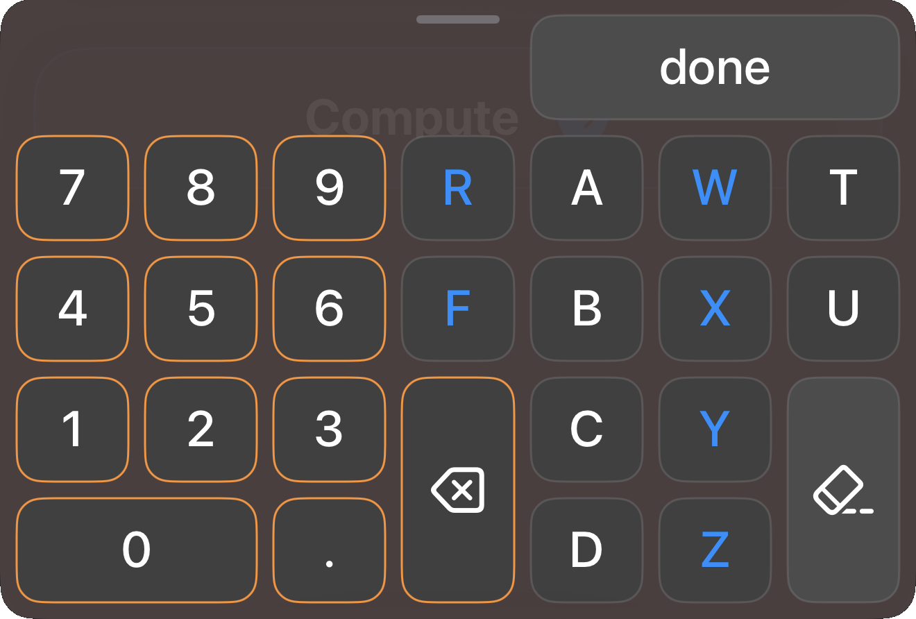 PCR/PCN Composer — custom keyboard for pavement codes